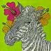 Oopsy daisy Intricate Zebra Canvas Wall Art by Valentina Ramos, 24 by 24-Inch
