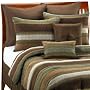 8 PC RICH CHENILLE BED IN A BAG COMFORTER SET IN EARTHEN COLORS CHOCOLATE BROWN , KING, BROWN / SAGE