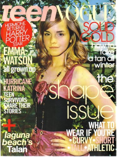 Teen Vogue Magazine, November 2005, Emma Watson Cover