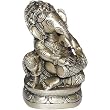 Handcrafted Sitting Ganesha Metal Statue Playing Dholak