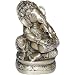 Handcrafted Sitting Ganesha Metal Statue Playing Dholak