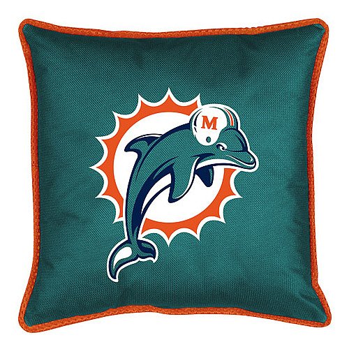 Sports Coverage NFL Miami Dolphins Sideline Pillow