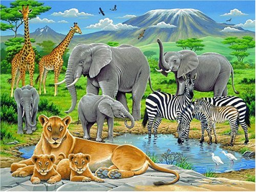 Childrens Toyshop  Spielwaren : Tiere in Afrika, 200 Teile Puzzle