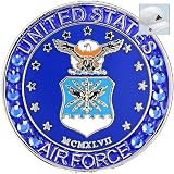 Bella Swarovski Crystal Golf Ball Marker & Hat Clip - Military Collection - US Air Force