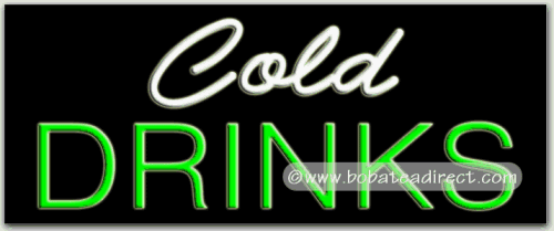 Cold Drinks Neon Sign (13H x 32L x 3D)