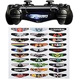 eXtremeRate&reg; Light Bar Decal Stickers Set of 30 Different Pcs for PS4 Playstation 4 Controller - Color Prints Game Theme Mix Stickers