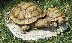 12" Joseph's Studio Turtle Mom & Baby "Welcome Friends" Outdoor Garden Statue