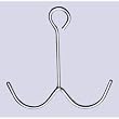 TACK HOOK 2 PRONG CHROME