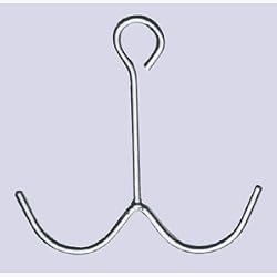 TACK HOOK 2 PRONG CHROME