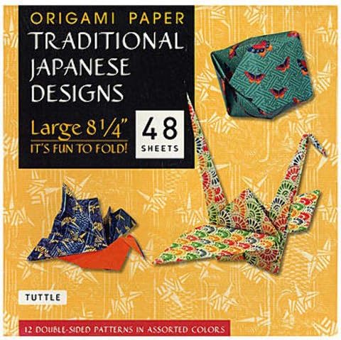 Tuttle Origami Paper (Traditional Japanese Designs) - Large *** Product Description: Tuttle Origami Paper- Description: Traditional Japanese Designs- Size: Largeeach Pack Contains 33 To 49 Sheets Of Double Sided Square Paper.Paper Size Is Either ***