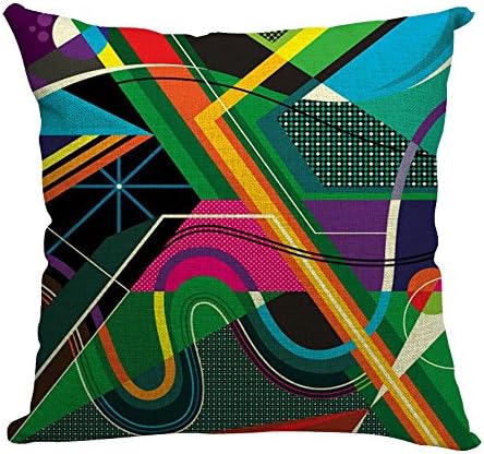 Yo-You Square Throw Pillow Case Dazzle Colour Geometry Cushion Cover For Sofa (AA3)