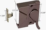 Left Hand Bronze Casement Window Lock 2-3/8 Screw Holes