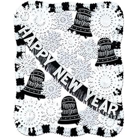 Black and White New Years Decoration Kit