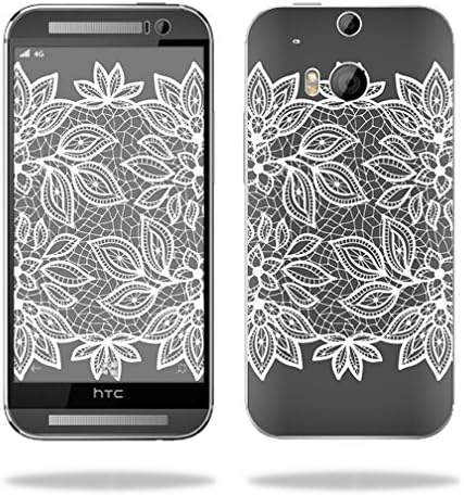 Mightyskins Protective Vinyl Skin Decal Cover for HTC One M8 Cell Phone wrap sticker skins Floral Lace
