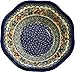Polish Pottery Ceramika Boleslawiec Bowl Viki Cups, Royal Blue Patterns with Red Cornflower and Blue Butterflies Motif, 6-1/2-Inch