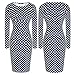 Miusol® Women's Classic Long Sleeve Polka Dot Wedding Brigesmaid Dress