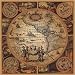 Art Print by Max Besjana, Cartographica 2, 19.5 in X 19.5 in. Ships same day.