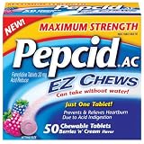 Pepcid AC Acid Reducer (20 mg), Maximum Strength, Berries N' Cream, 50-Count EZ Chews