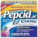 Pepcid AC Acid Reducer (20 mg), Maximum Strength, Berries N' Cream, 50-Count EZ Chews (Pack of 2)