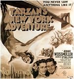 10cm Square Drinks Coaster Movie Poster-Tarzans Ny Adventure 1942