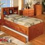 Honey Bookcase Captains Twin w/ 3 Drawer Elv. Ped & Trundle: Desk Hutch & Chair, TV Stand