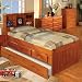 Honey Bookcase Captains Twin w/ 3 Drawer Elv. Ped & Trundle: Desk Hutch & Chair, TV Stand, 5 Drawers