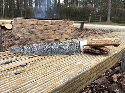 Handmade Damascus Chefs Knife - Wood Handle - 1 of 1
