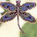Royal Mauve Dragonfly Pin Cross Stitch Kit