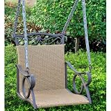 VALENCIA RESIN WICKER and STEEL PATIO or PORCH CHAIR SWING - PATIO FURNITURE