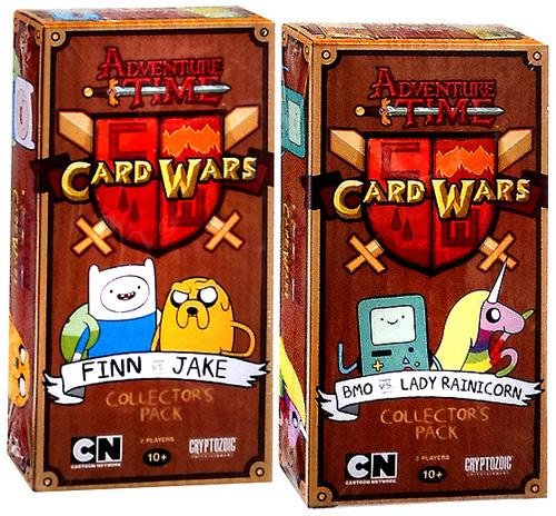 Adventure Time Card Wars Game Set of Both Collector Packs Finn vs. Jake & BMO vs. Lady Rainicorn