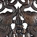12 inches Royal Thai Elephant Duo Teak Wood Relief Panel Wall Art Decor - Fair Trade Handicraft by Thai Artisans
