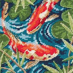 Dimensions Needlecrafts Needlepoint, Koi Pond