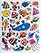 Roberly Kids Stickers Over 1200+, 50 Different Sheets 3D Stickers for Kids & Toddlers, Cool Cute Puffy Stickers - Including Animal, Numbers, Fruits, Fish, Dinosaurs, Butterflies, Cars, Trucks, More