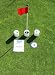 Practice Putting Green - Natural or Synthetic - Accessory Kit - 3 Cups & RED Marker Flag, DVD