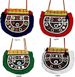Embroidered Bags 4 Pieces Set Women Handcrafted Casual Accessoriers Pouch Case
