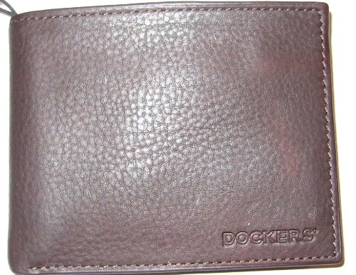 Dockers Mens Brown Leather Wallet