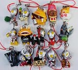 Ultraman Straps, Keychains, 15 Designs, a Set of 3 Packs, Randomly Picked 1