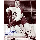 Jean Beliveau Montreal Canadiens 8x10 Autographed Photograph with HOF 1972 Inscription