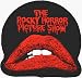 The Rocky Horror Picture Show - Lips with Logo Above On Black - Embroidered Iron On or Sew On Patch Image