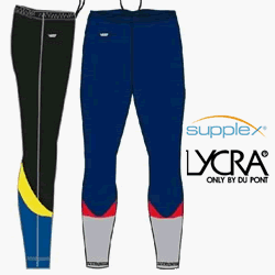 Viga Men's Running Ultra Impulse Tights (Size: Medium) (Colour: Navy Blue / Silver / Red )