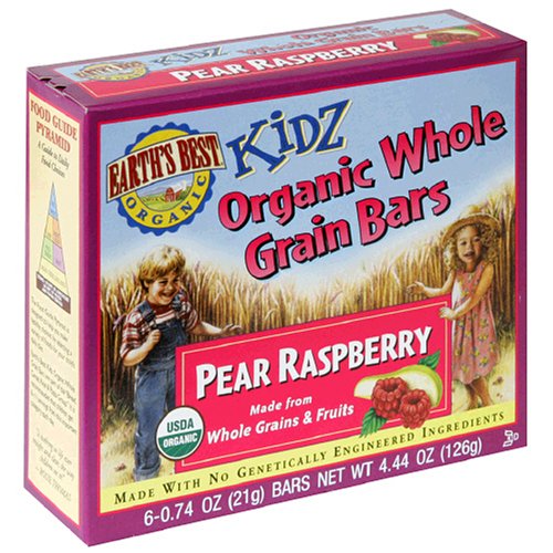 Earth's Best Kidz Whole Grain Bars, Pear Raspberrys, 4.4-Ounce Units (Pack of 12) by Baby Cereals