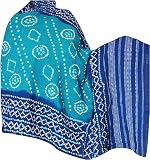 Fashion Shawl in Tie Dye Print in Wool Fabric (tdswl348)