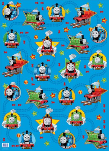 Thomas The Tank Engine - Giftwrap (2 sheets folded) and tags (2)