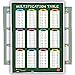 Learning Multiplication table tabs chart chalk fully LAMINATED poster EXTRA LARGE jumbo for classroom huge big clear teaching math tool for school (24x30)