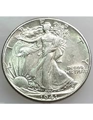 Coins: 1941 Walking Liberty Half Dollar AU-50