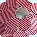 Sequin Red Pink Corrugated Stripe Round 1.5 inches Couture Loose Paillette Sequins