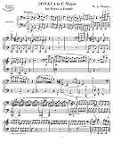 Mozart Sonata in C Major for Piano 4 Hands: Instantly download and print sheet music