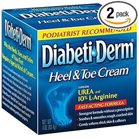 DiabetiDerm Heel & Toe Cream, 4-Ounce Jars (Pack of 2)