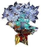 LEDポインセチアポット(ホワイト)