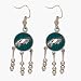 Philadelphia Eagles Enameled NFL Team Logo Beaded Dangle Earrings